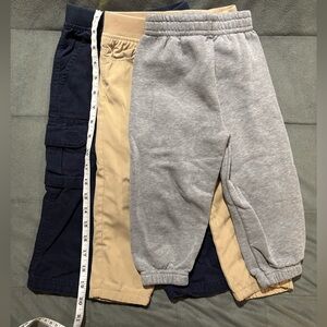 Boys Toddler Black, Khaki, and Gray Pants/Joggers